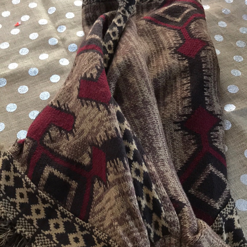 Muk Luk Poncho NWT OS Native American Print NWT - Picture 8 of 8